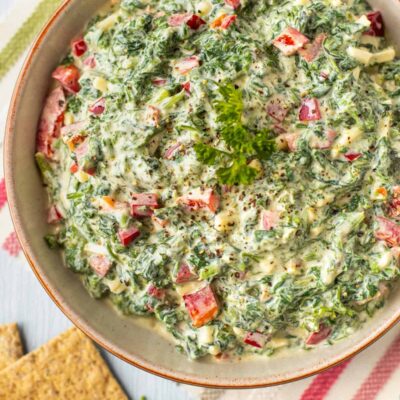 Goat Cheese Spread With Fresh Spinach