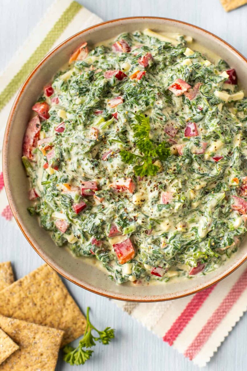 Goat Cheese Spread With Fresh Spinach