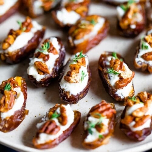 Goat Cheese Stuffed Dates With Basil