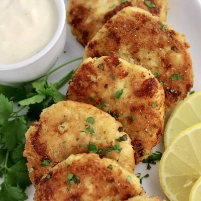 Golden Aioli Drizzled Tuscan Chicken Patties