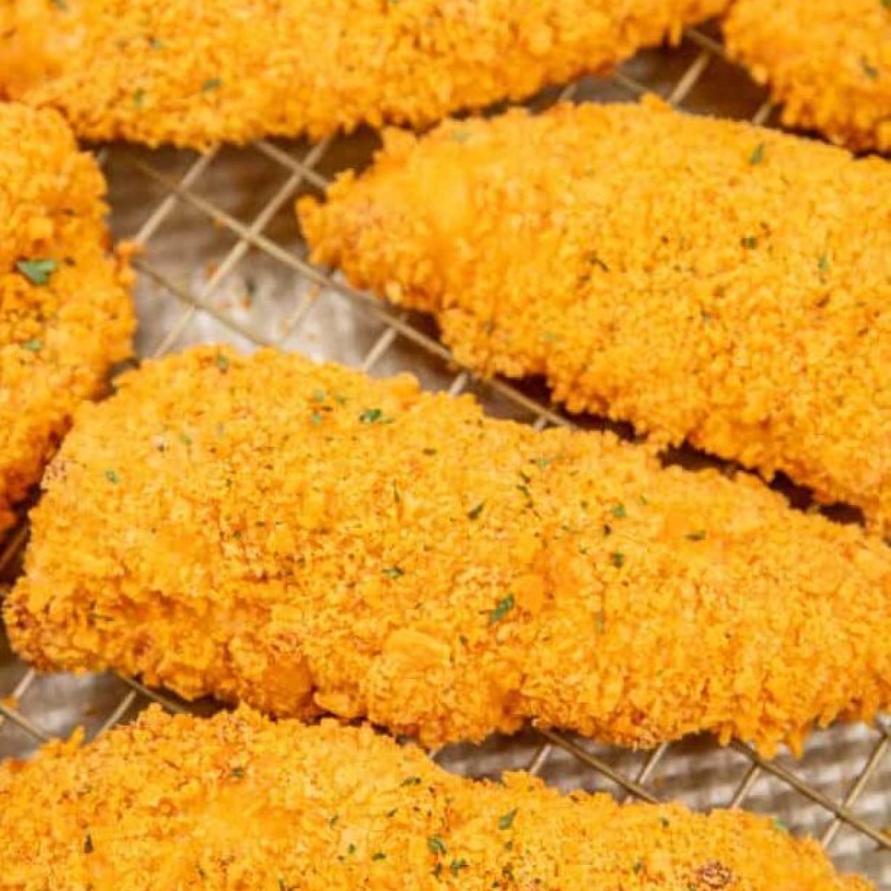 Goldfish Crusted Chicken Fingers