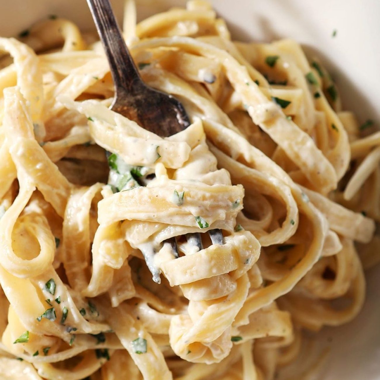 Gooped Up Fettuccine, Alfredo-Style