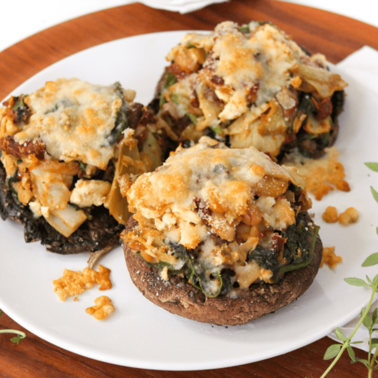 Gorgonzola Stuffed Mushrooms