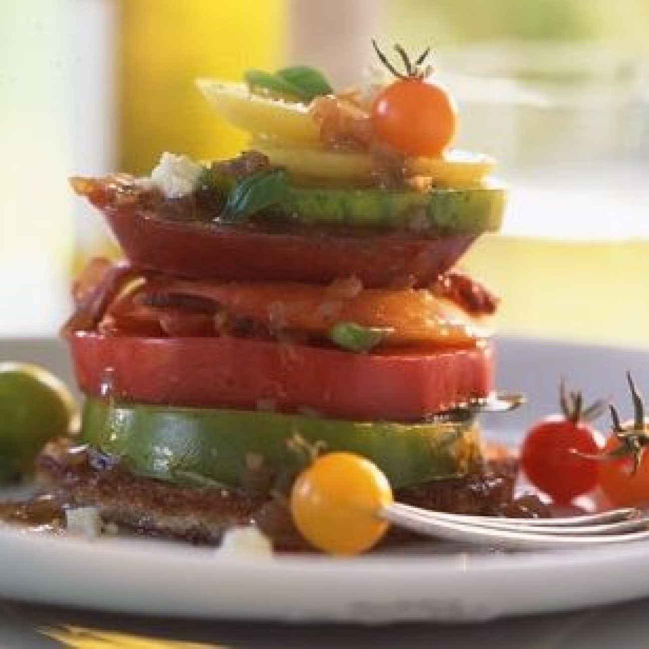 Gourmet Tomato and Gorgonzola Cheese Salad Appetizer Recipe