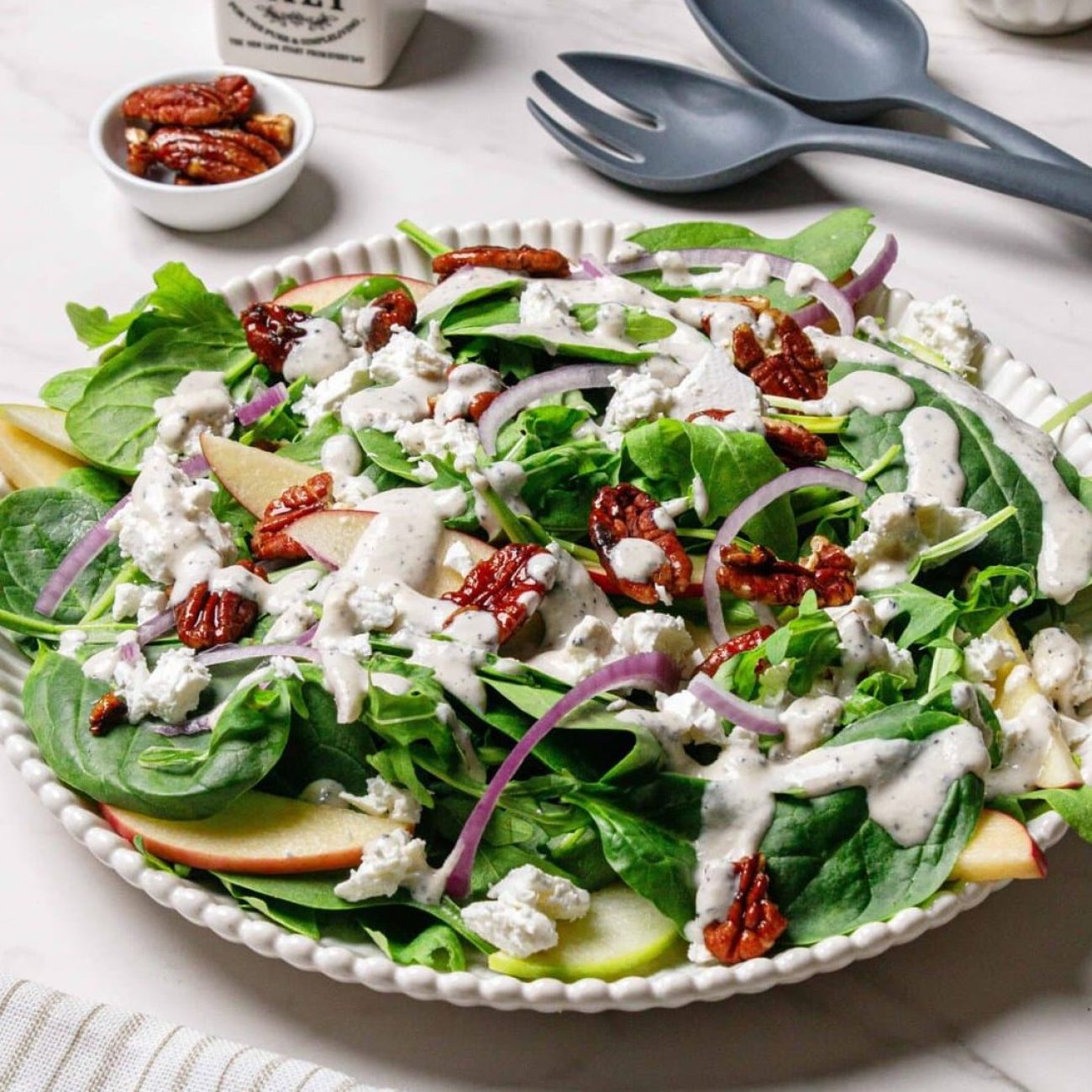 Greek Apple Salad With Pine Nuts And Feta