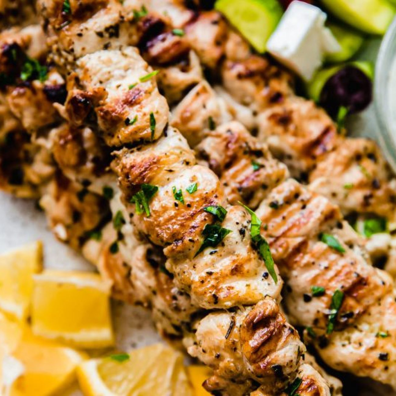 Greek Lamb Kebabs With Garden-Fresh