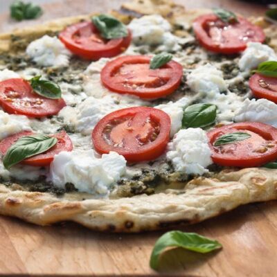 Greek Pesto Ricotta Pizza