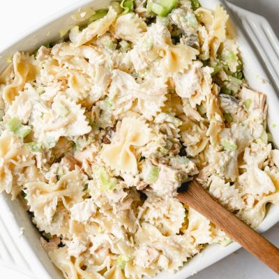 Greek Style Tuna And Bow Tie Pasta Salad