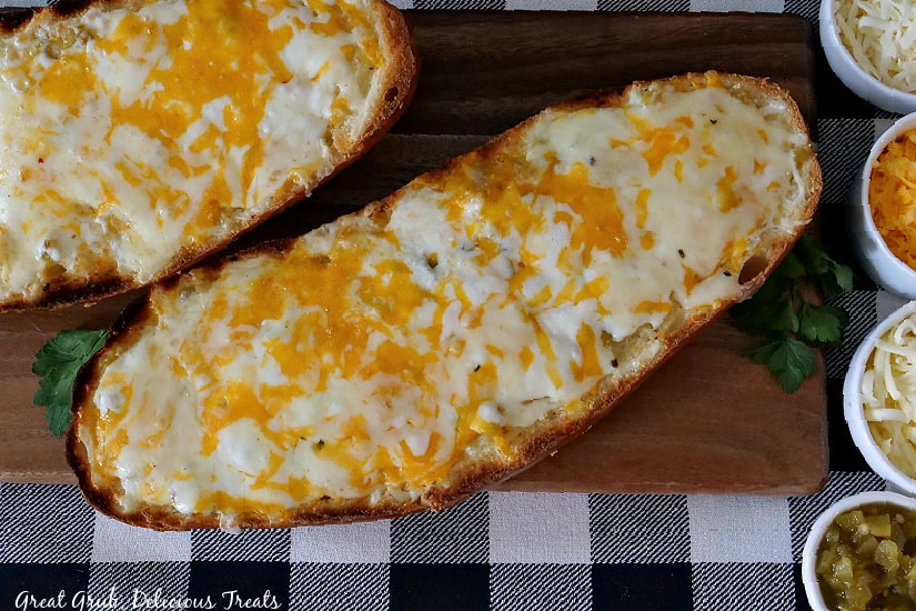 Green Chile & Cheddar Stuffed French Bread