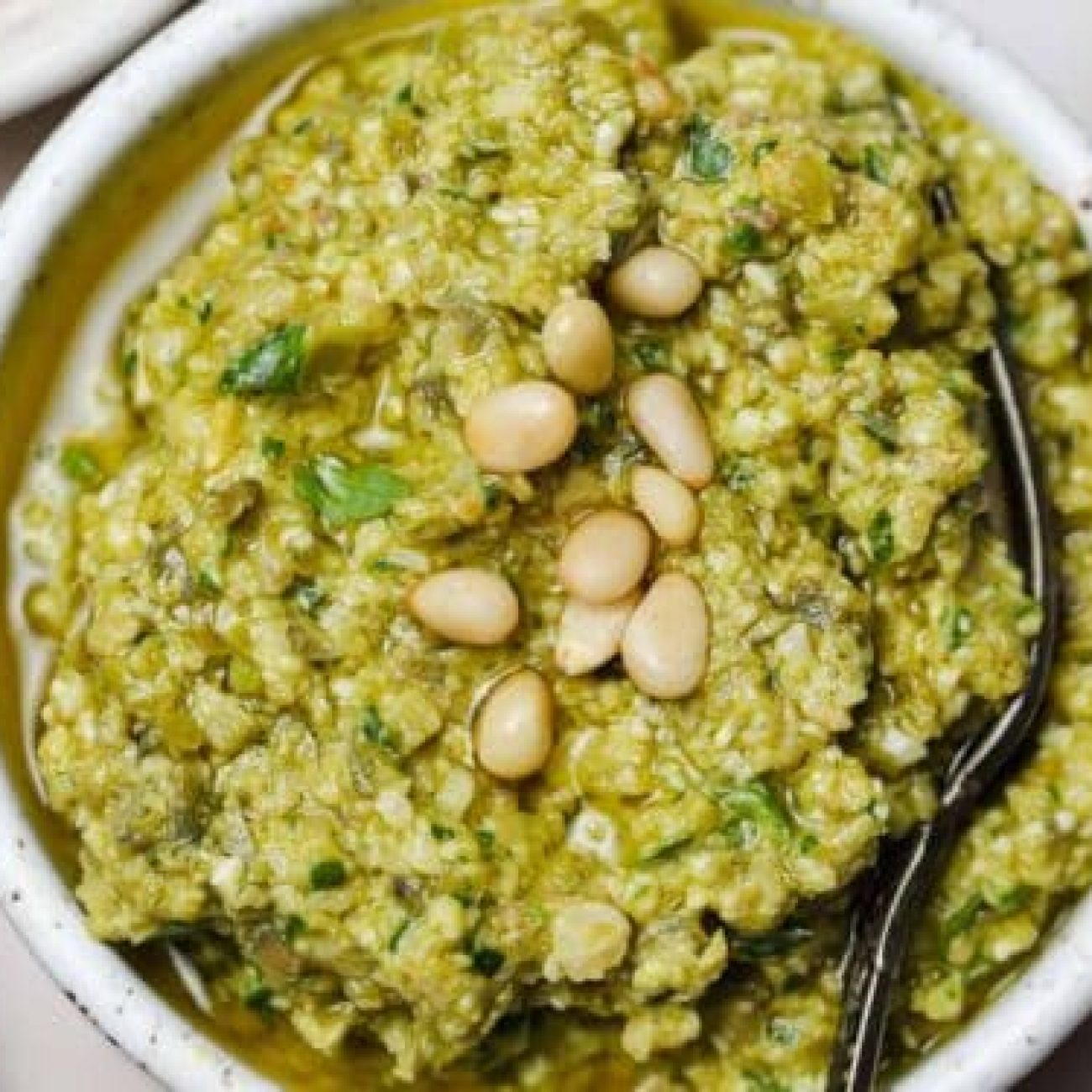 Green Olive, Basil And Almond Tapenade