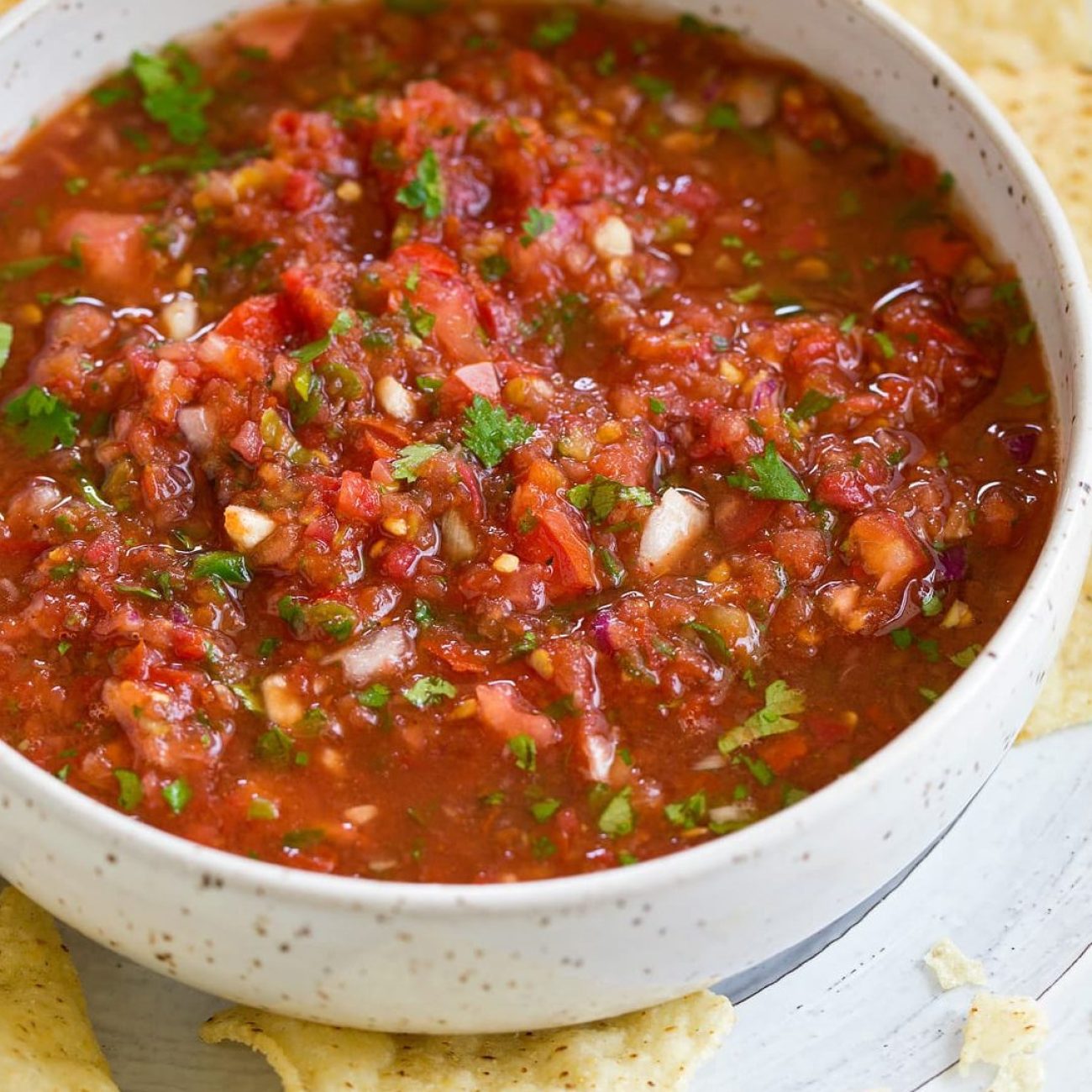Green Onions And Salsa