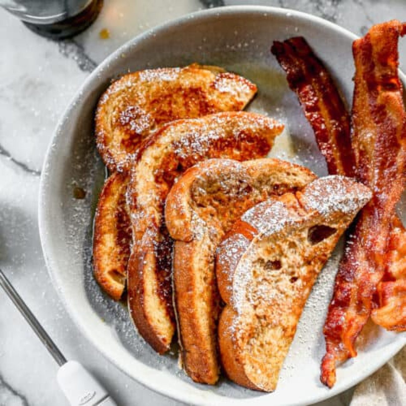 Griddled Egg White French Toast For One On