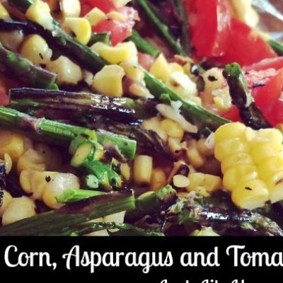 Grilled Asparagus, Corn Salad