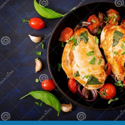 Grilled Basil- And-Garlic-Stuffed Chicken