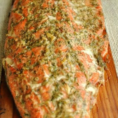 Grilled Cedar Plank Salmon With Lemon Dill