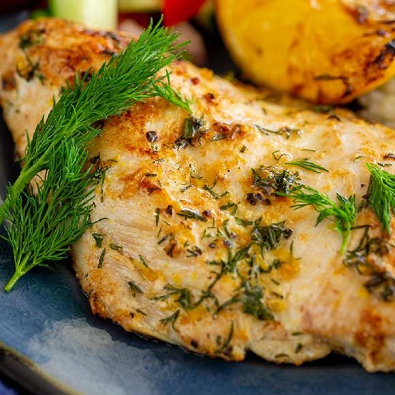 Grilled Chicken Breasts With Lime And Dill