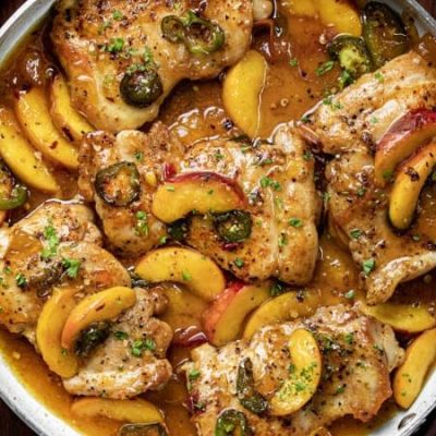 Grilled Chicken Breasts With Spicy Peach Glaze