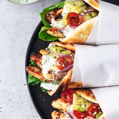 Grilled Chicken Tzatziki Wrap