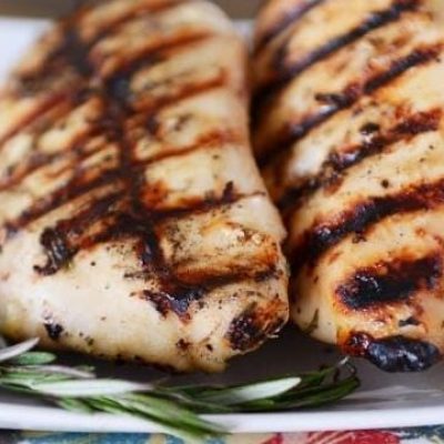 Grilled Chicken With Three Mustard Sauce