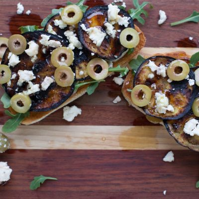 Grilled Eggplant, Arugula And