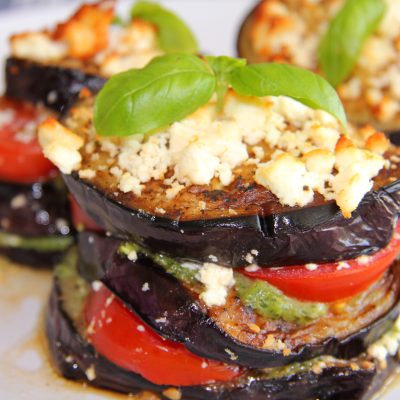 Grilled Eggplant Stacks