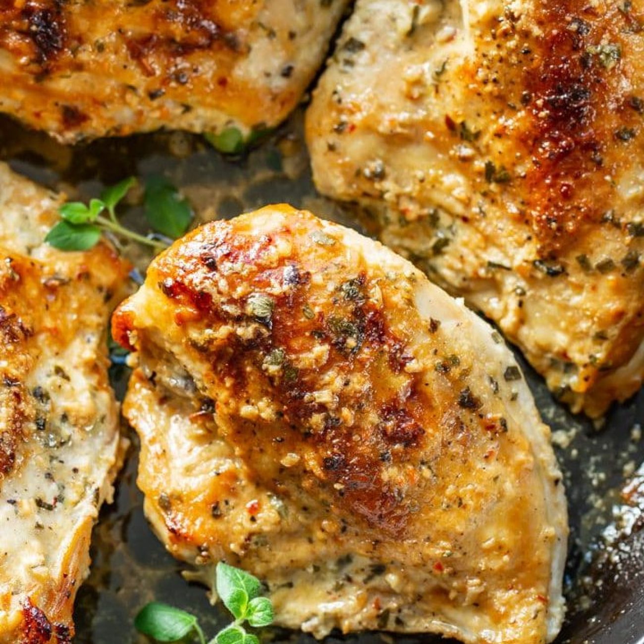 Grilled Golden Brown Chicken Breasts