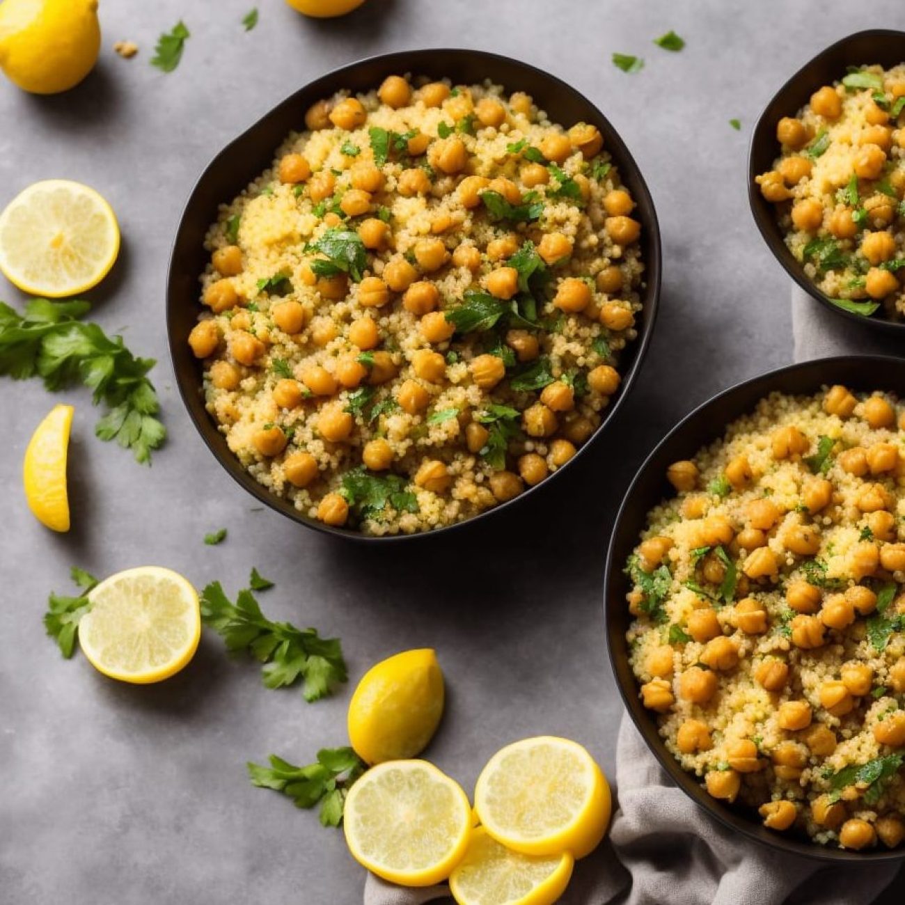 Grilled Halloumi With Couscous And Chickpea