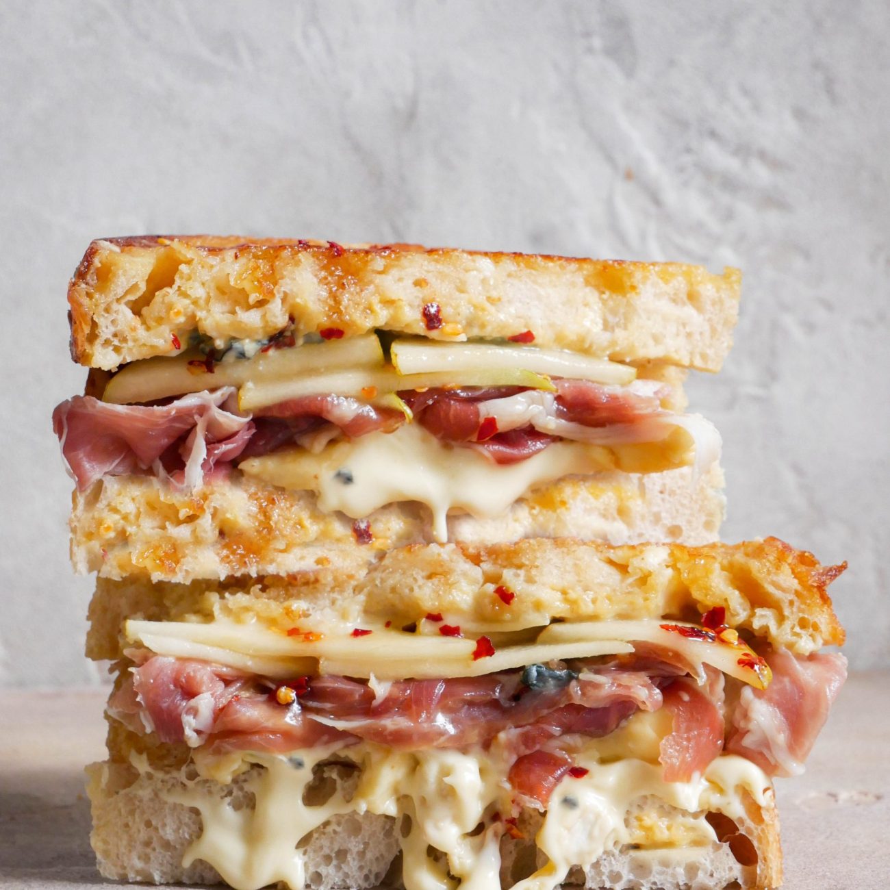 Grilled Ham And Blue Cheese Sandwich