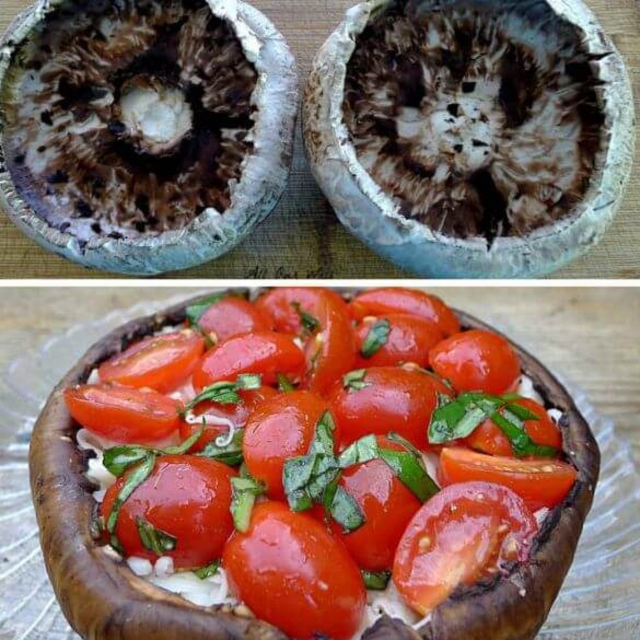 Grilled Mushroom, Tomato And Basil