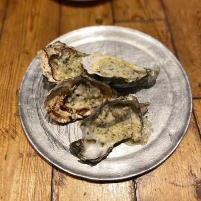 Grilled Oysters With Spinach And Pine Nuts