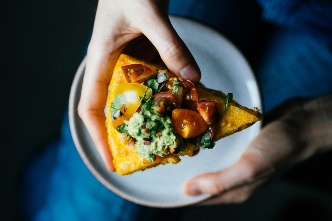 Grilled Polenta Rounds With Avocado Salsa