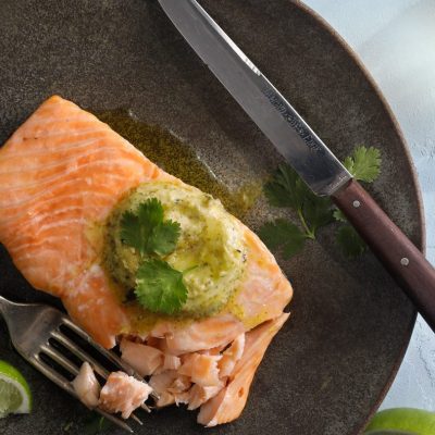 Grilled Salmon With Lime Butter Sauce