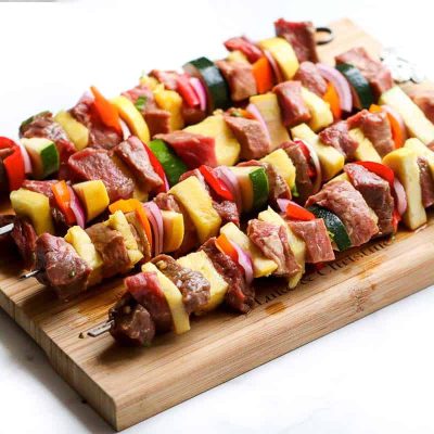 Grilled Sesame Garlic Beef Skewers