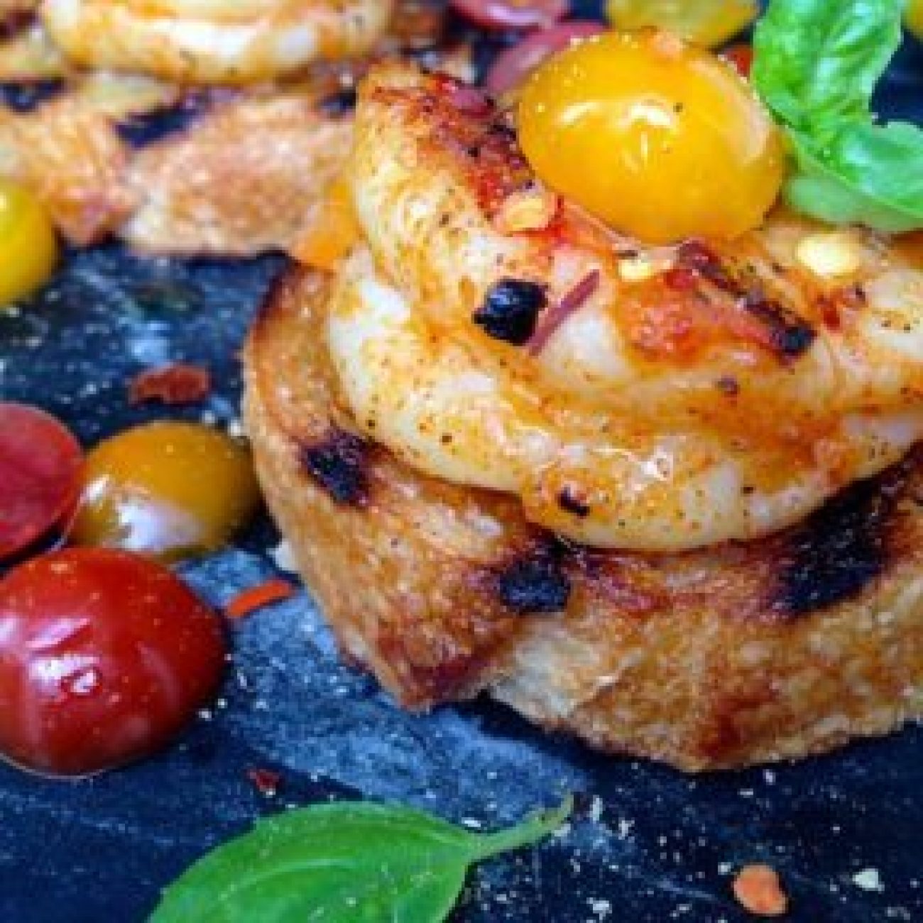 Grilled Shrimp Bruschetta