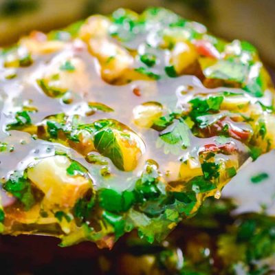 Grilled Shrimp With Coriander Sauce And Black