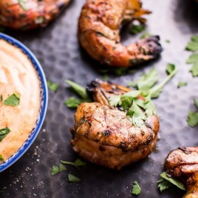 Grilled Shrimp With Garlic Butter Dipping