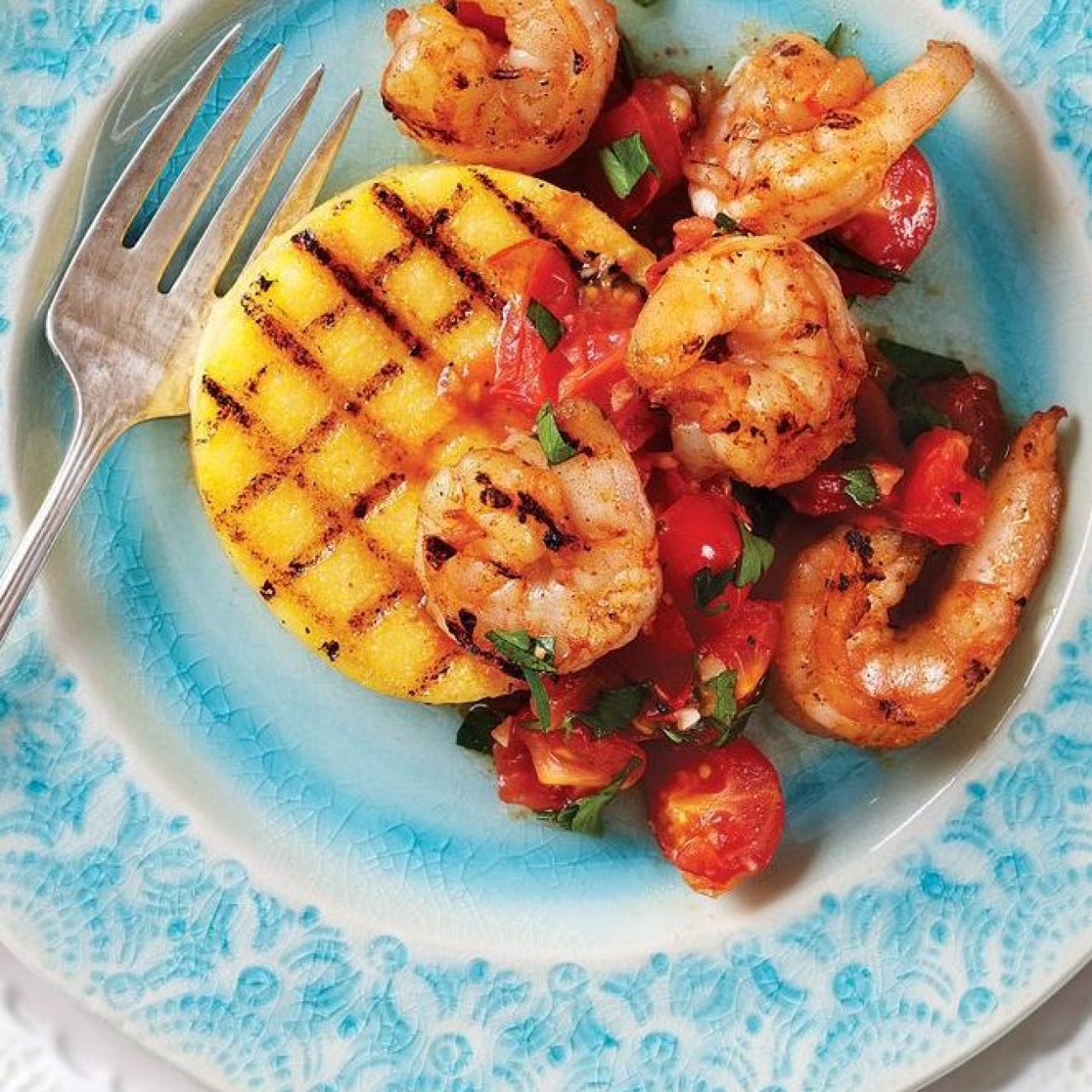 Grilled Shrimp With Polenta