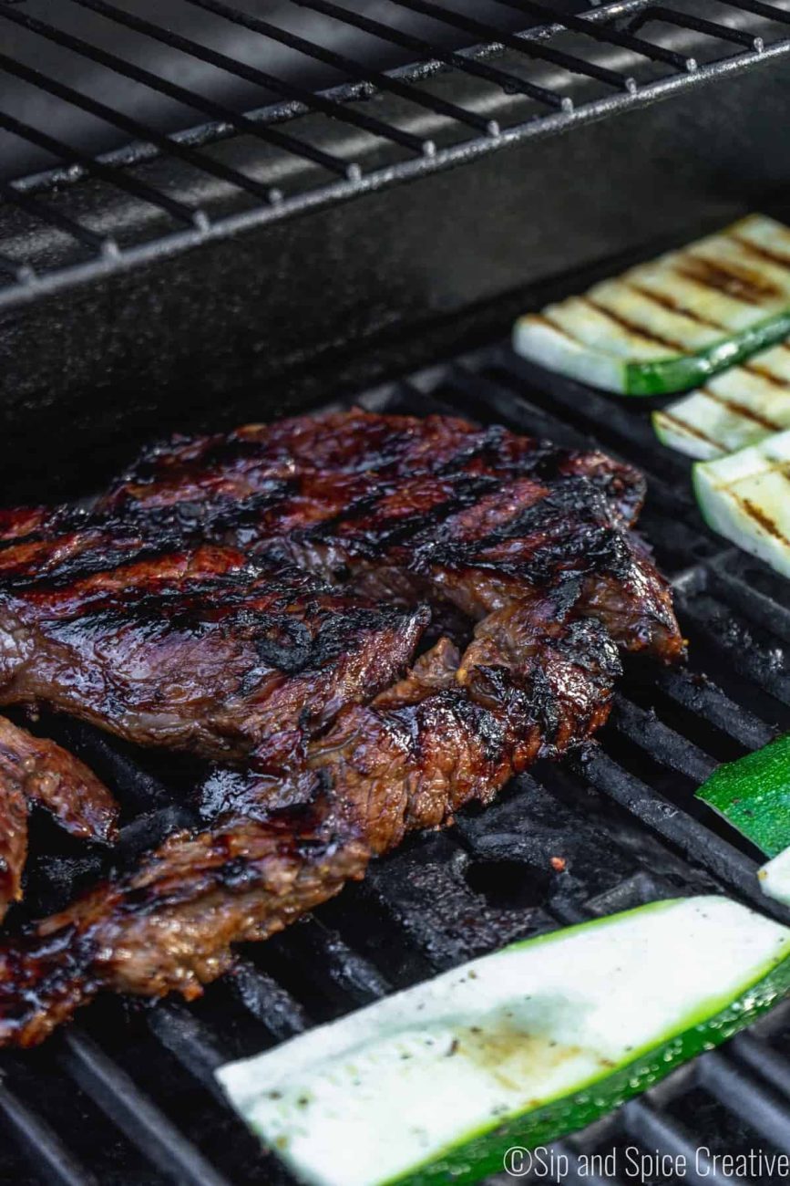 Grilled Sirloin In Bourbon Marinade