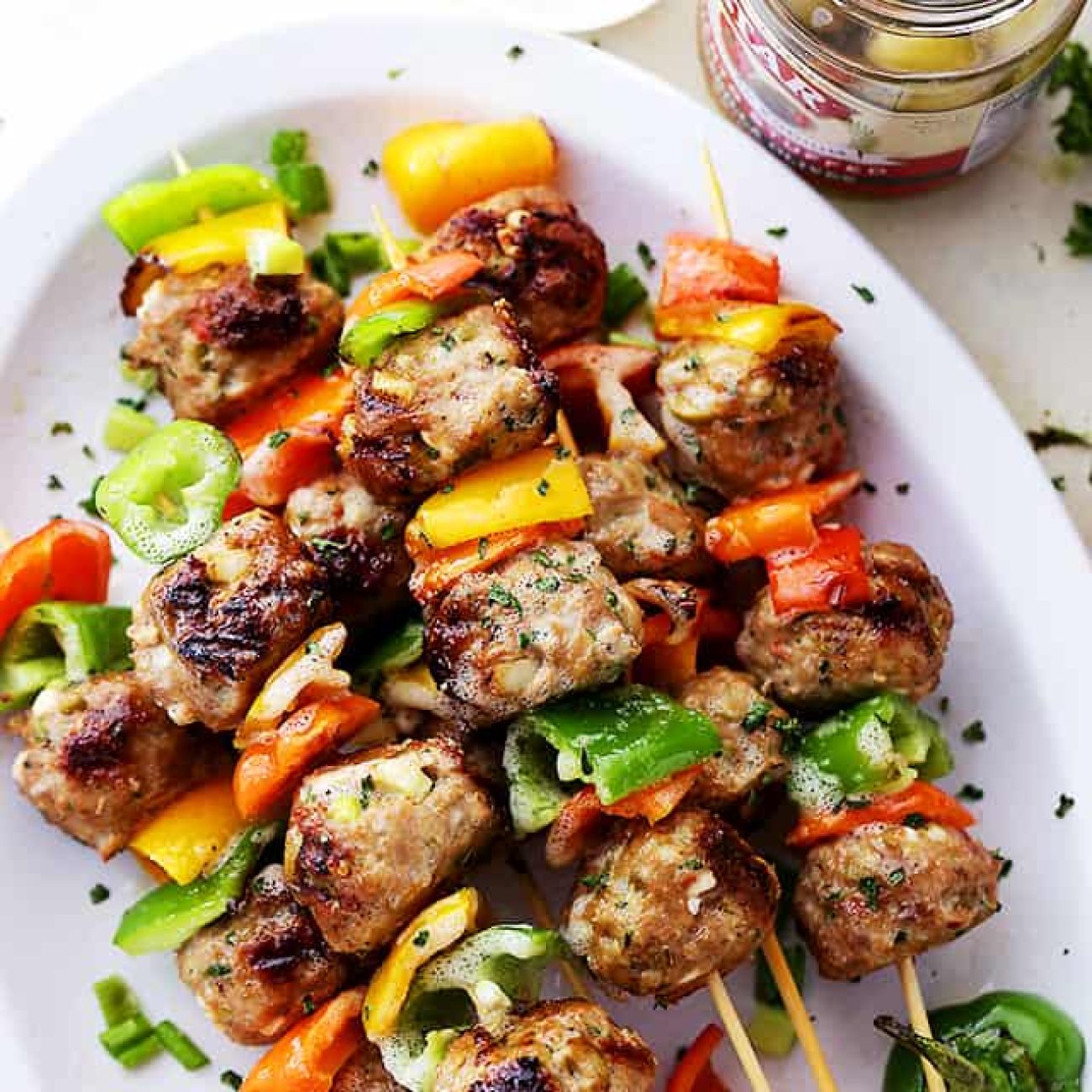 Grilled Swedish Meatball Kebabs