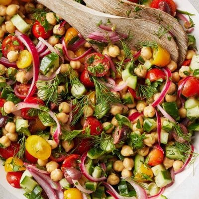 Grilled Vegetables And Chickpeas With