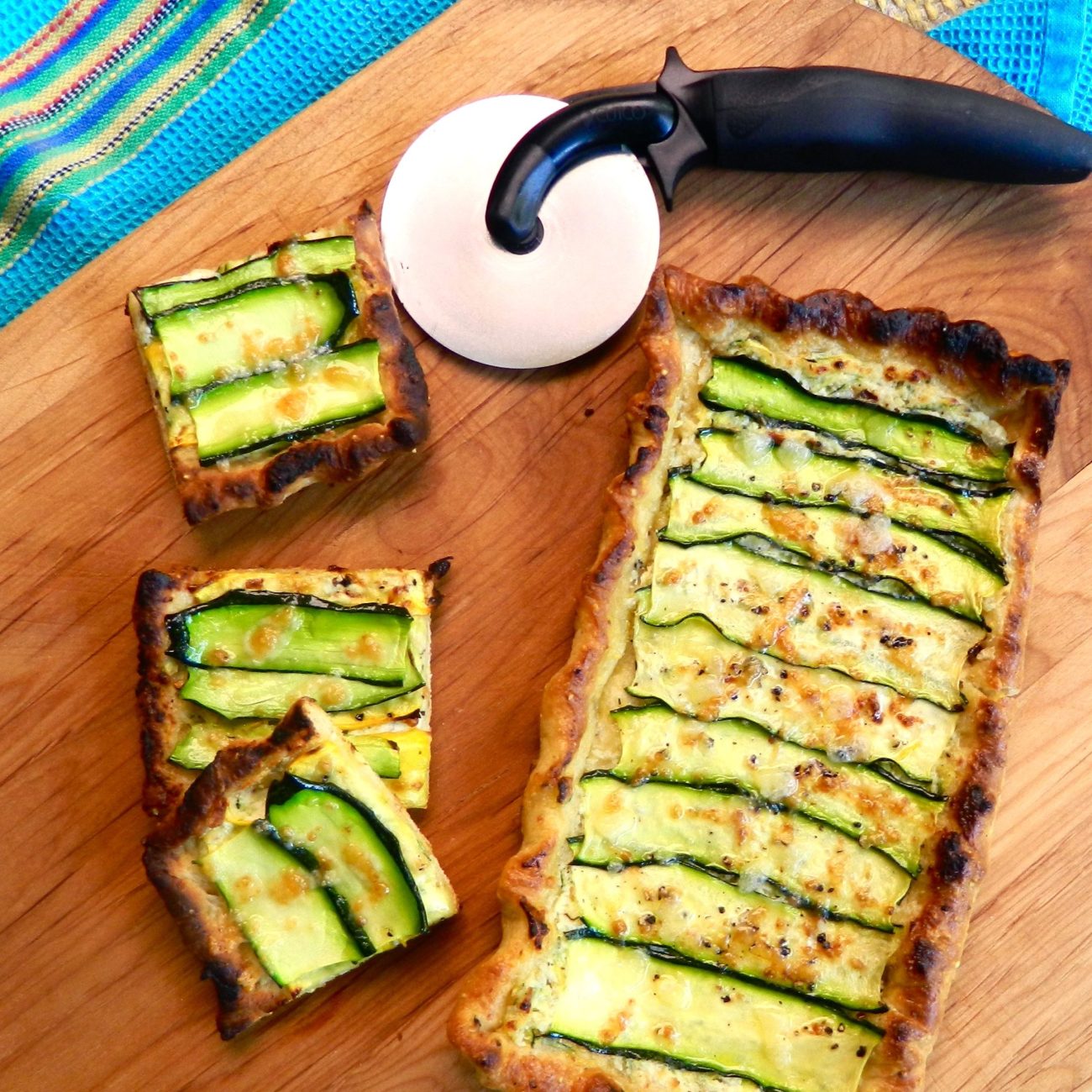 Grilled Zucchini Pizza Slices