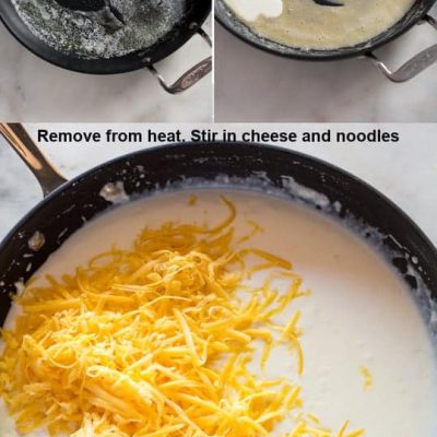 Half-And-Half Cheddar Sauce