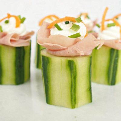 Ham And Herb Cheese Cucumber