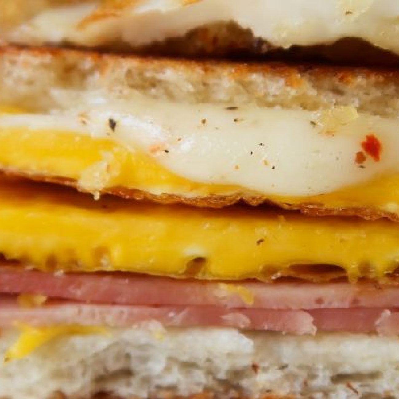 Ham, Cheese, Egg & Cream Cheese Sandwich