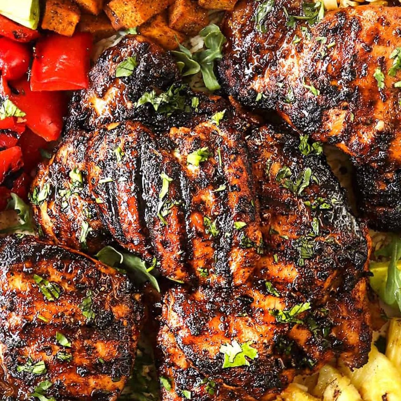 Harissa Glazed Sticky Chicken Thighs Recipe