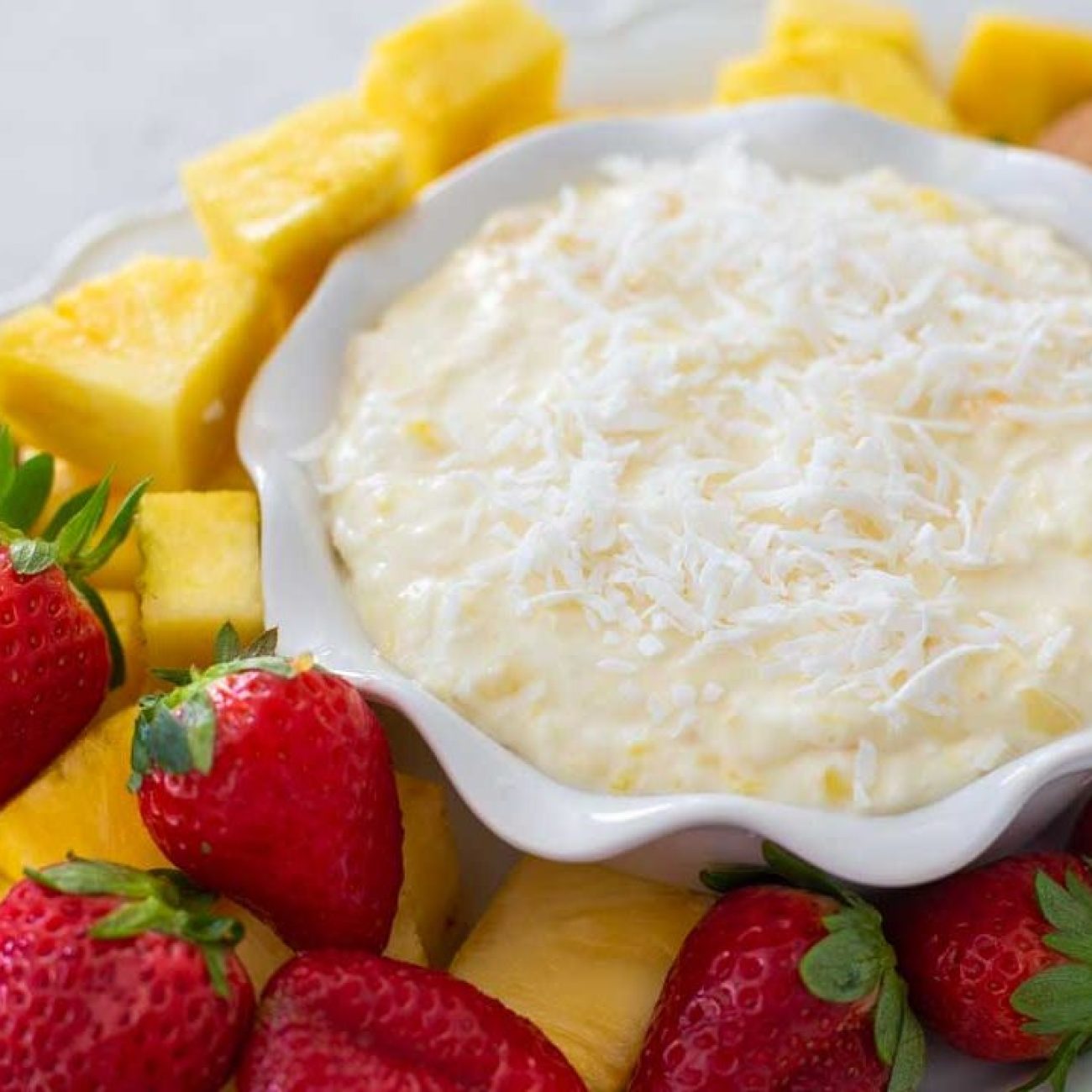 Hawaiian Fruit With Pina Colada Dip