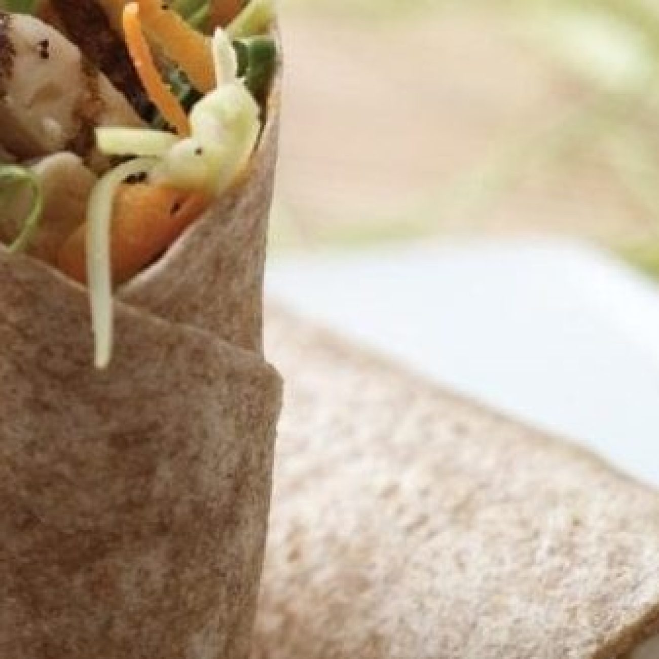 Hawaiian-Inspired Chicken and Macadamia Nut Wraps