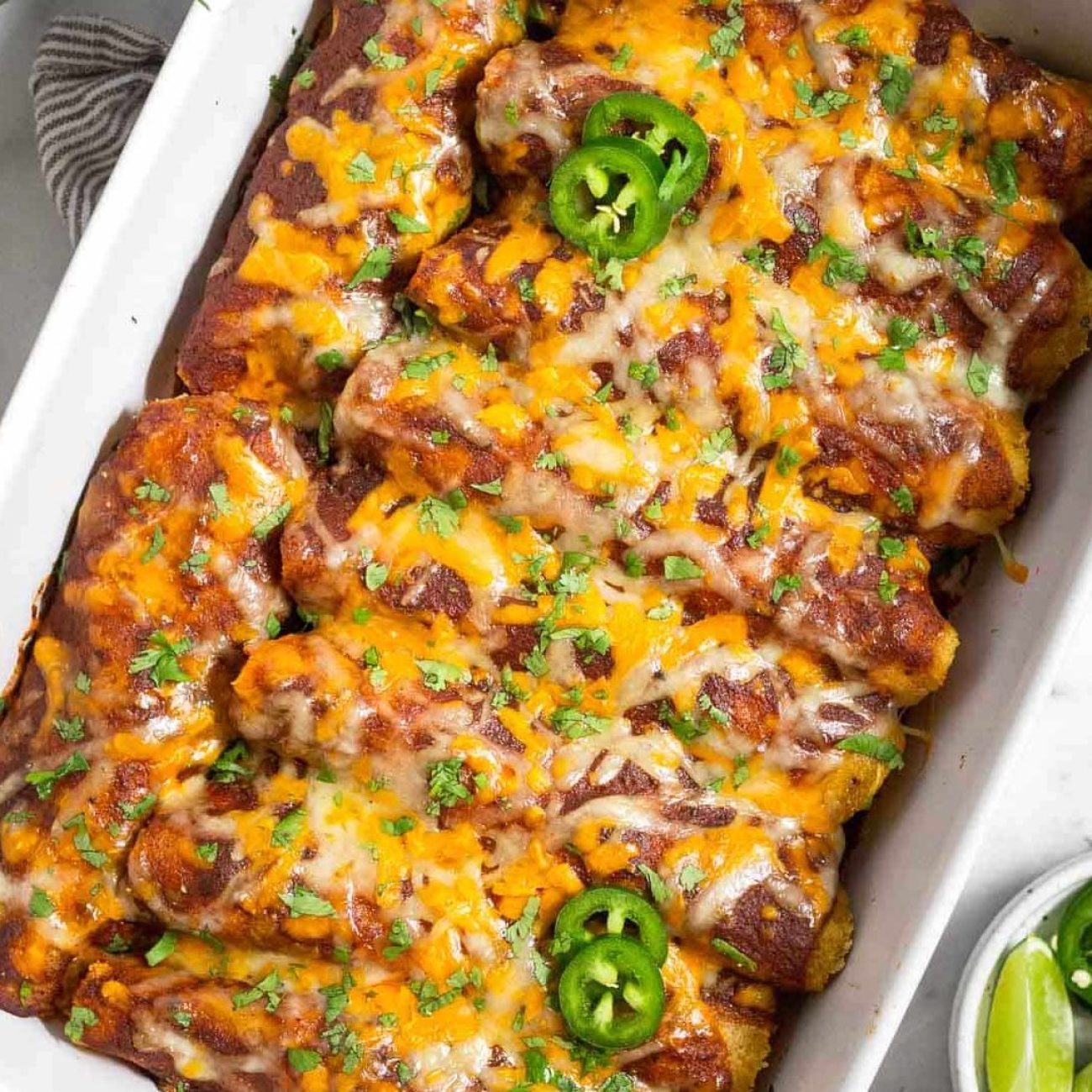 Healthier Chicken Enchilada Suizas