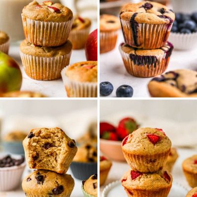 Healthy Blueberry Yogurt Bran Muffin Recipe