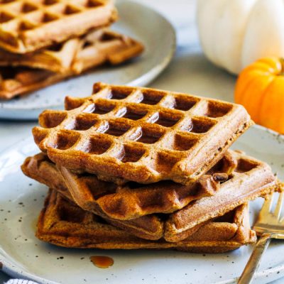 Healthy Pumpkin Belgian Waffles